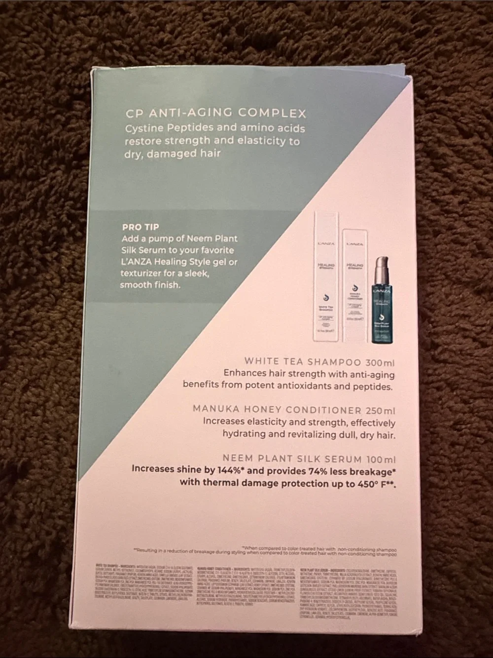 LANZA Restore + Fortify Healing Strength White Tea Shampoo — Teal & White